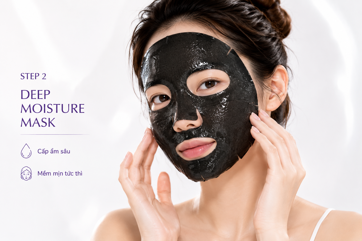 Bước 2 - Deep Moisture NMN Mask sợi than tre